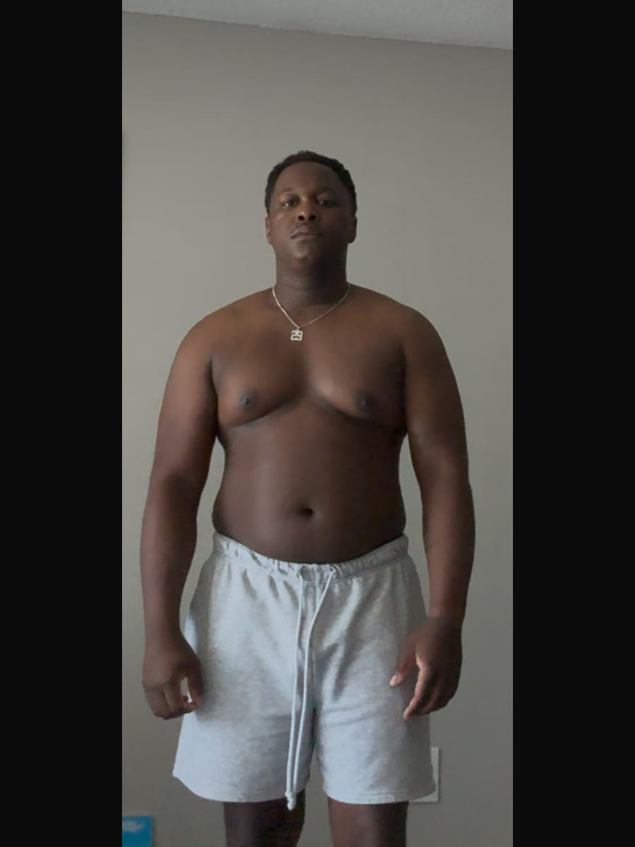 Before — Chaney Fitness client 30-pound fat-loss transformation